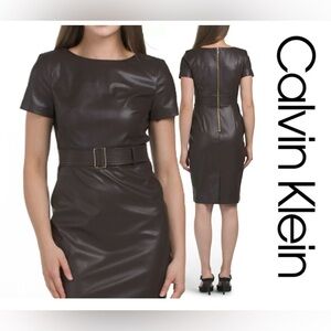 Calvin Klein Dark Brown Midi Dress